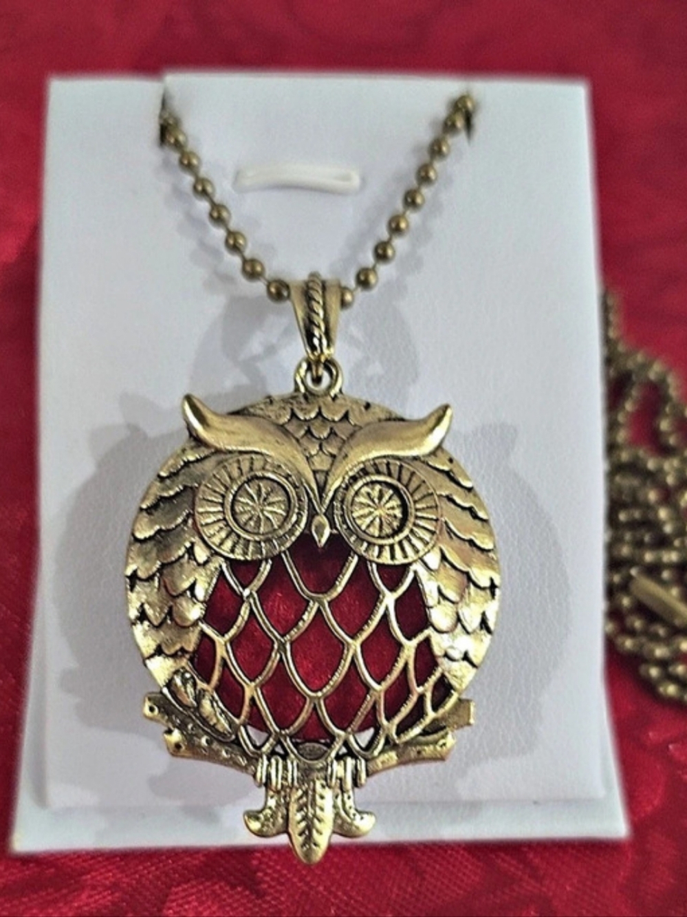 Bronze Owl Aromatherapy Essential Oil Diffuser Locket